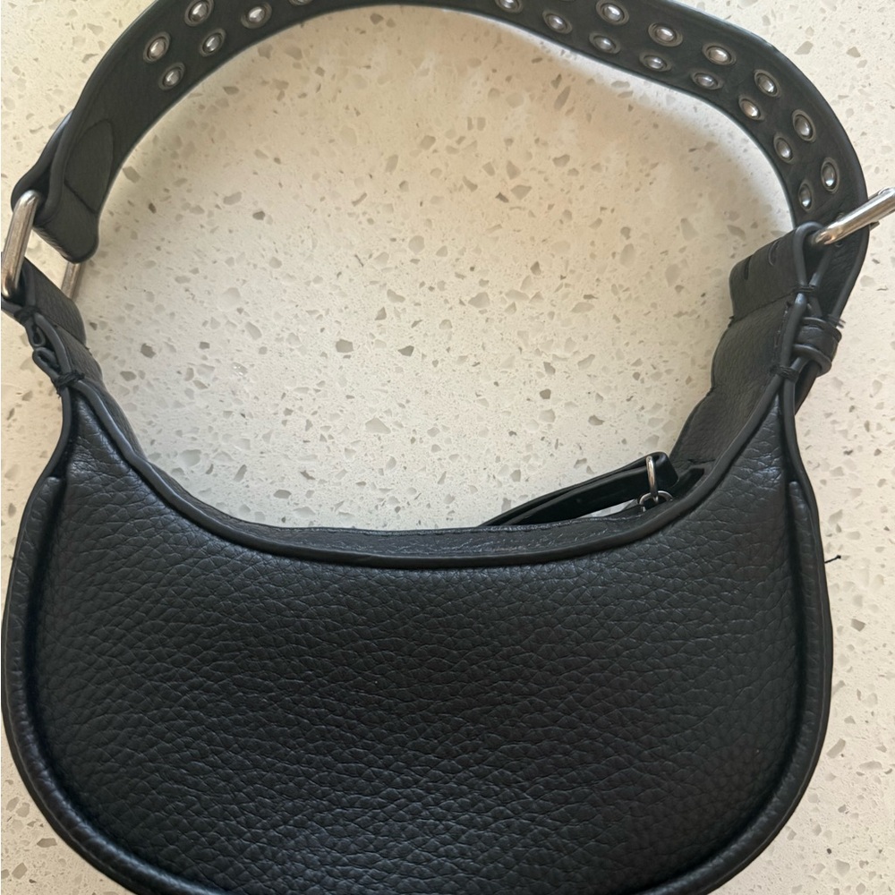 Urban Outfitters Black Mini Shoulder Bag with Studded Strap